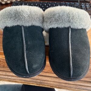 UGG Gray Plush Slippers